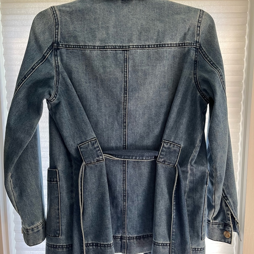 Denim Button Down Jacket - image 2